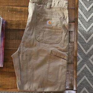 Carhartt Men's Khaki Fleece Lined Cargo Pants
